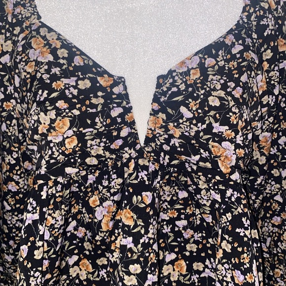 Entro Boho Floral Babydoll Peasant Blouse - Picture 3 of 15